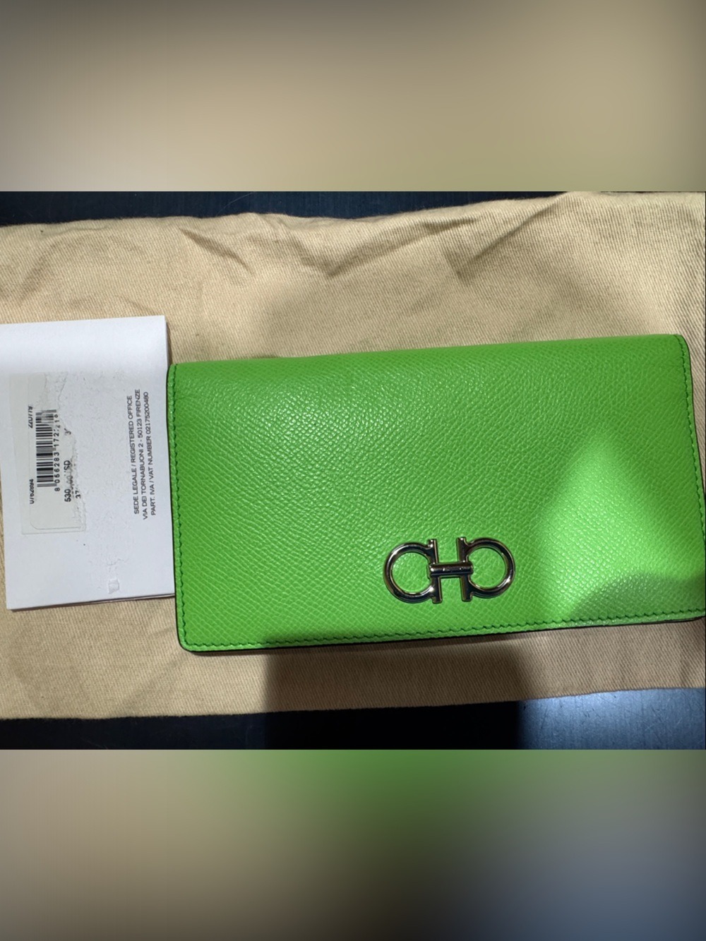 Salvatore Ferragamo Gancini continental wallet  NWT MSRP $630
